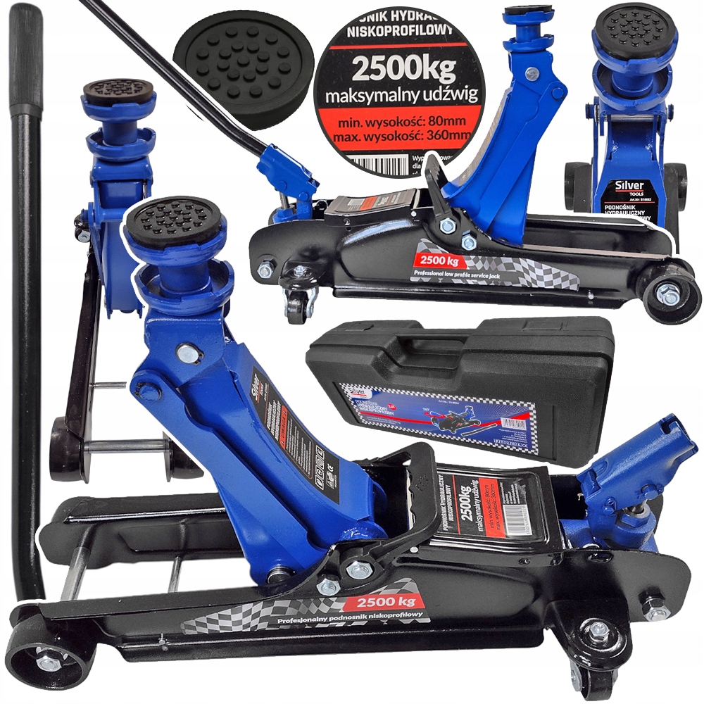 NÍZKOPROFILOVÝ ZVEDÁK FROG AUTO JACK S OTOČNOU RUKOJEŤÍ KUFR