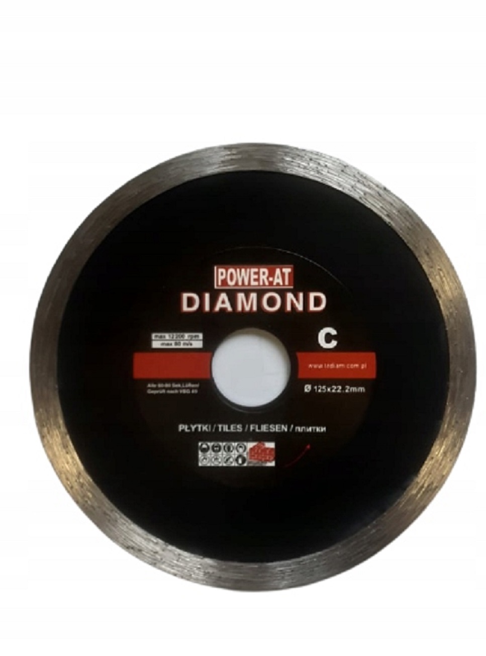 

Tarcza diamentowa do glazury terakoty ciągła 125mm