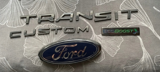 FORD TRANSIT CUSTOM ECOBOOST ZNACZEK EMBLEMAT TYŁ
