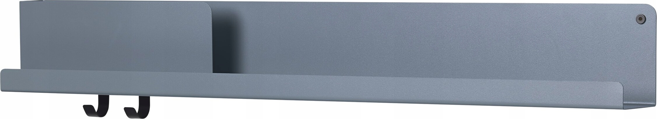 Muuto Folded Organizér Oceľová nástenná polica 96 cm Šedomodrá