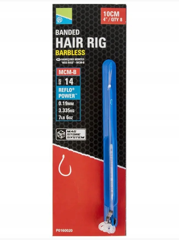 Przypony Preston Mcm-b Mag Store Hair Rigs 4" Banded roz.14 P0160020