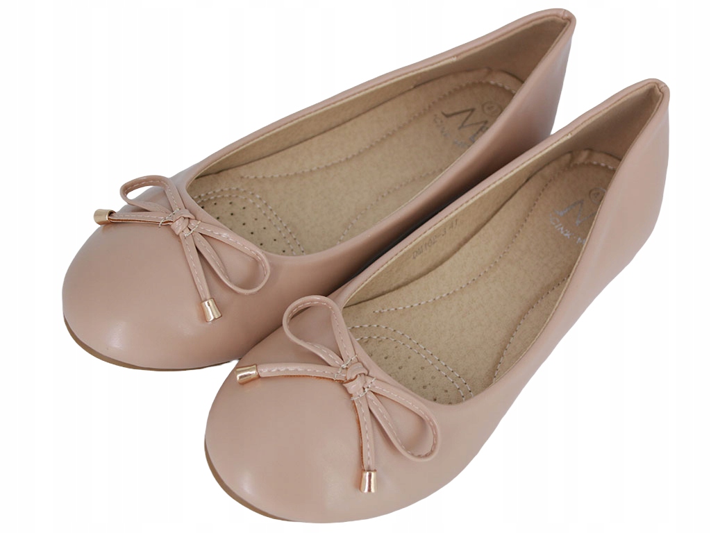 

Baleriny Balerinki Buty Skóra Beżowe G5DM102-3 42