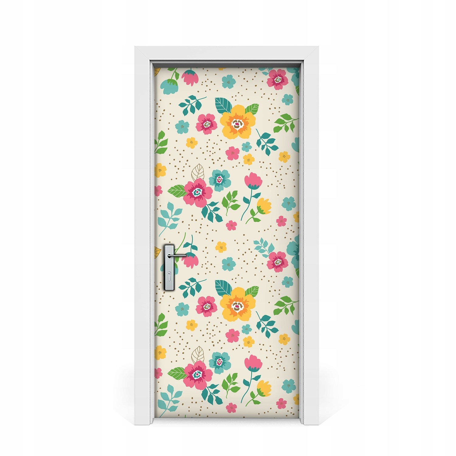 

Naklejka na drzwi okleina Kolorowe kwiaty 85x205