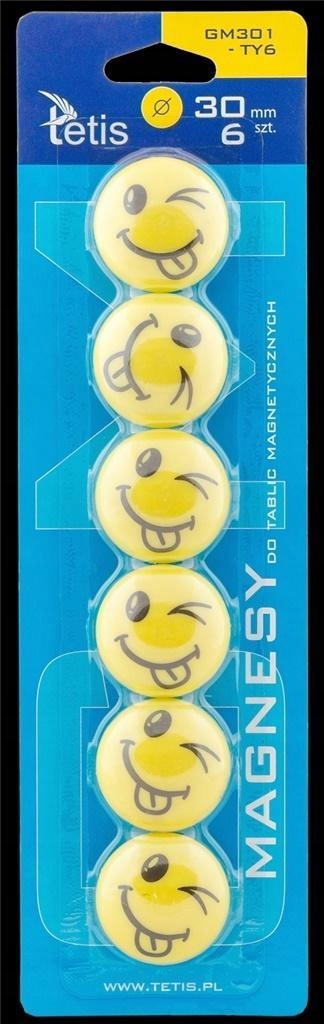 MAGNESY DO T. 30MM/6 ŻÓŁTE JĘZYK TETIS