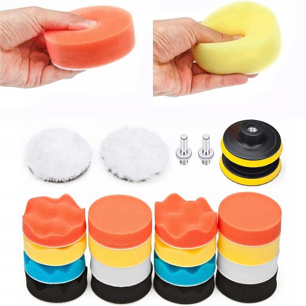Zestaw Gąbek Polerskich Pady Na Wiertarkę 80MM 22SZT