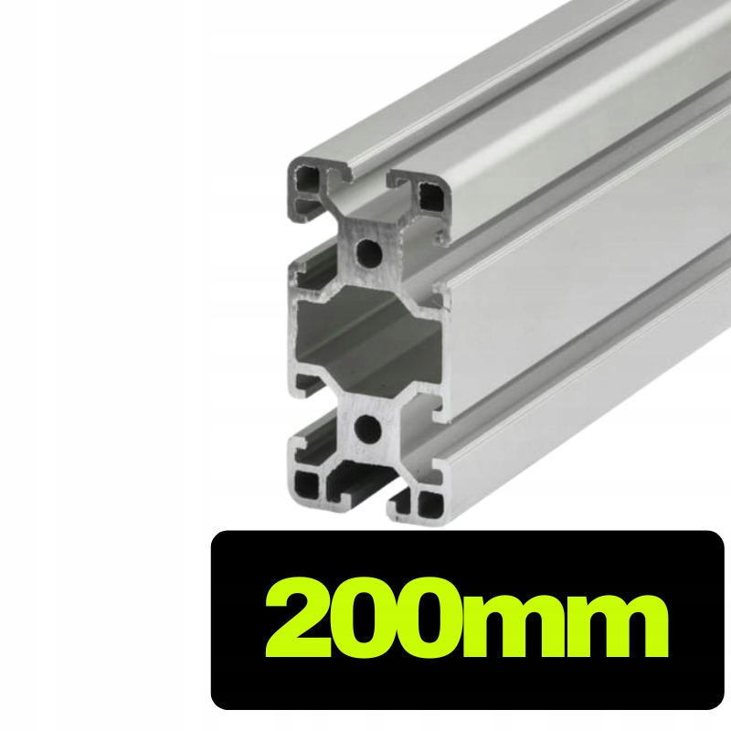 Profil aluminiowy konstrukcyjny T-slot 40x80 [8] srebrny 20 cm