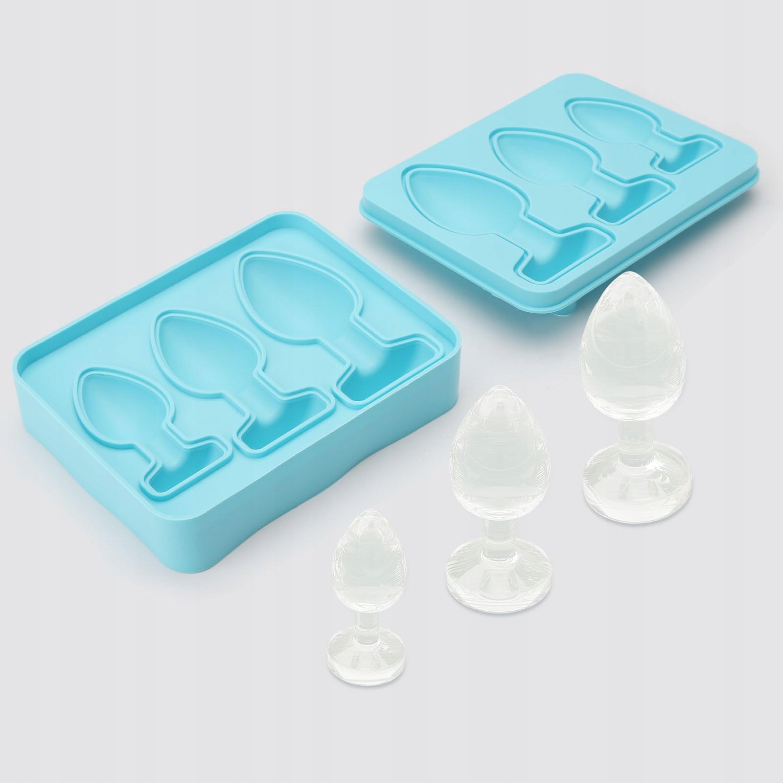 SILIKON Analny Korek Lodowy Foremka Do Kostek Lodu Zabawna Forma Kuchenna — miniatura 4