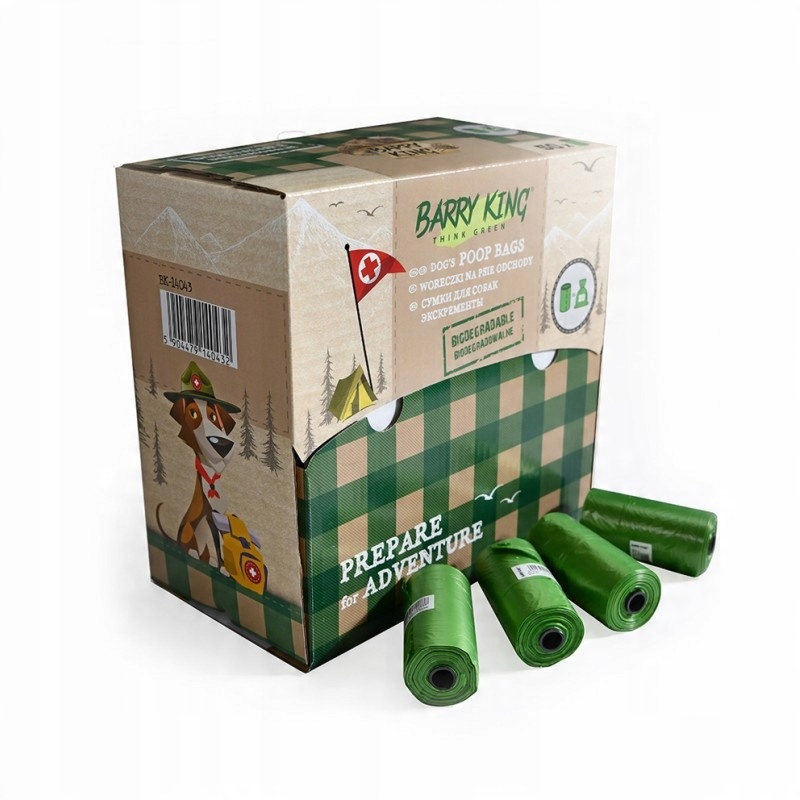 

Barry King Woreczki na psie odchody 20szt, zielone