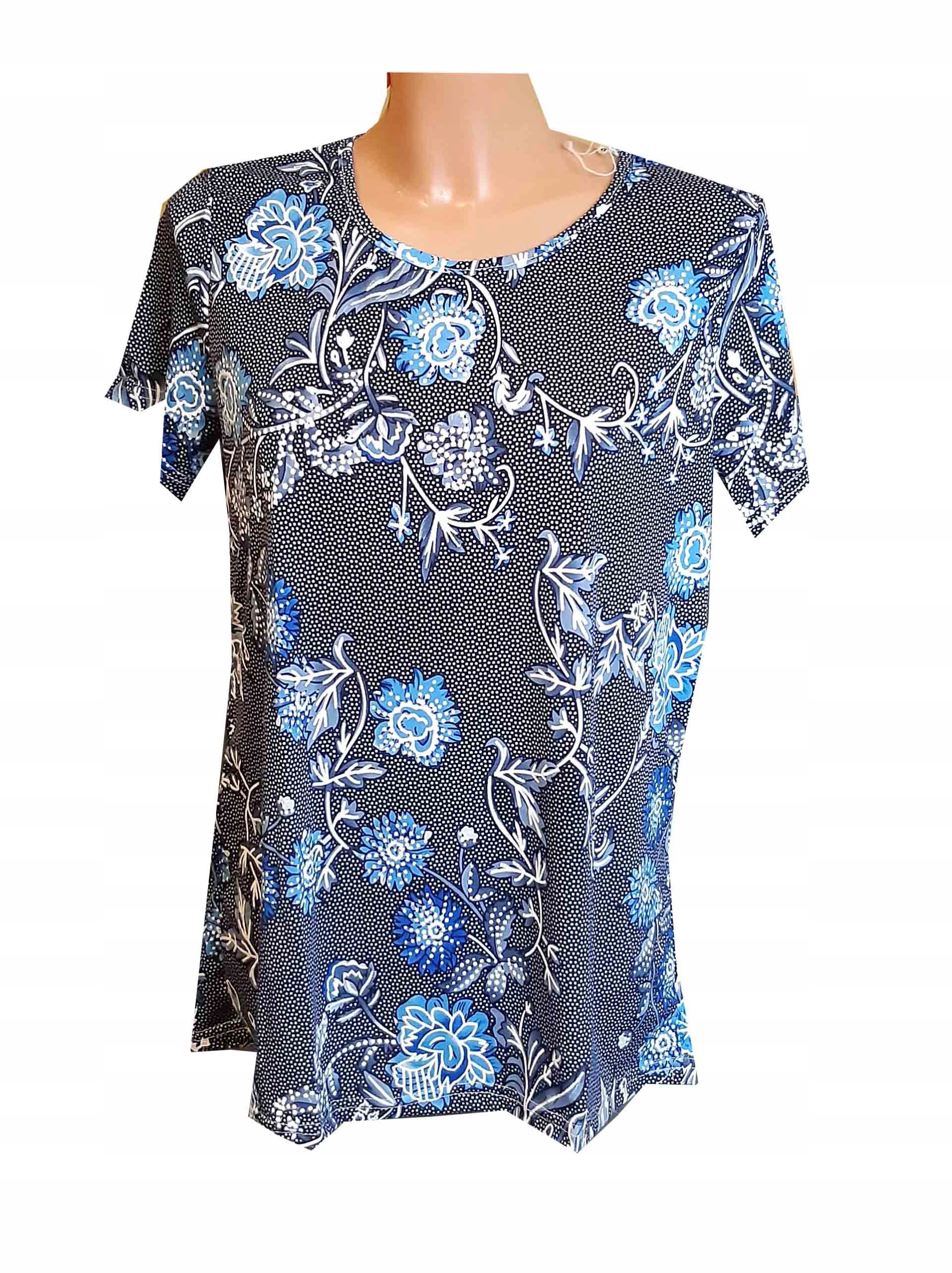 

Bluzka Koszulka wygodna kobieca kwiaty XL