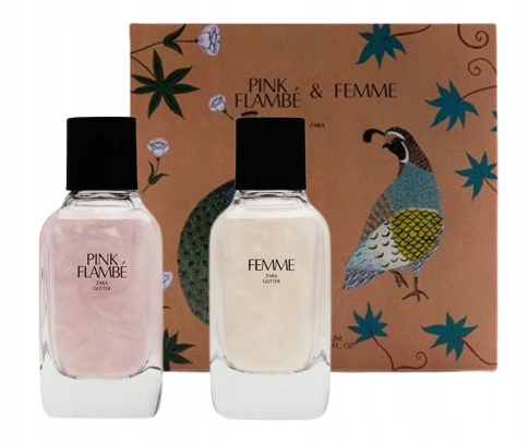 a628 Zestaw Zara Pink Flambé Femme Glitter 2x Edp perfumy damskie