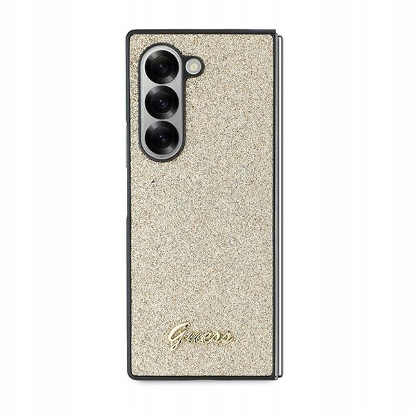 Pouzdro Guess pro Samsung Z Fold6 F956 zlaté 4G Glitter Script
