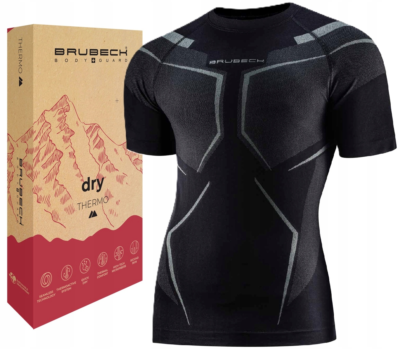 Męski T-shirt Brubeck Dry Men Koszulka Do Turystyki Górska Motocyklowa -s