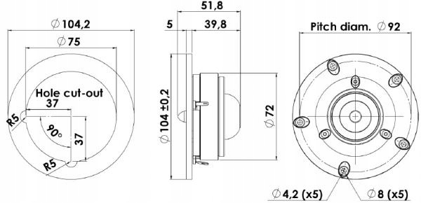 Głośnik wysokotonowy Scan-Speak Discovery R2604/832000 Model R2604/832000