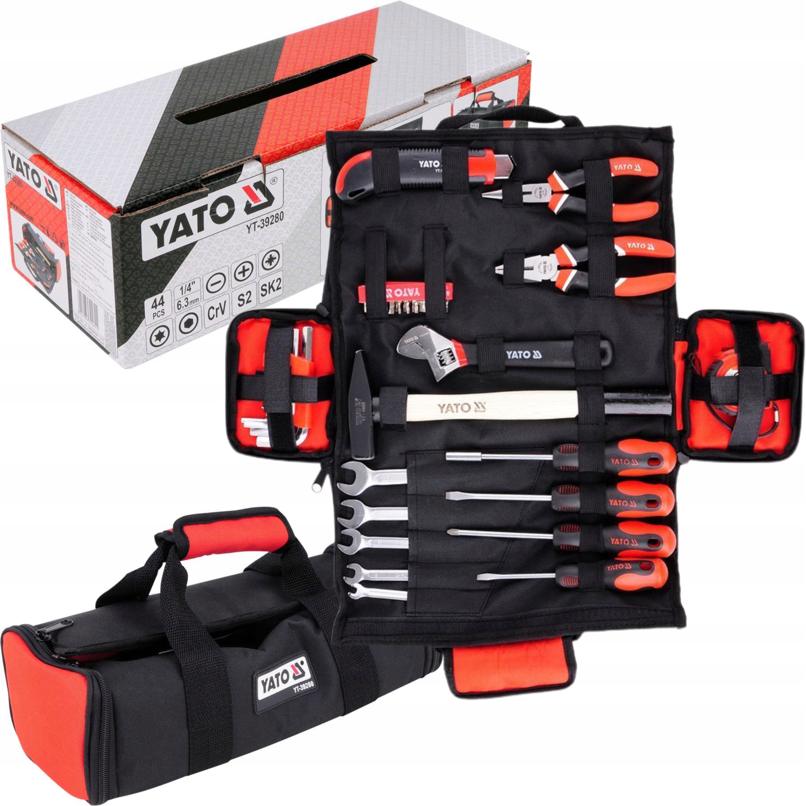 Yato Sada Nářadí 44 Kusů Prvků Taška Pouzdro YT-39280 Klíče