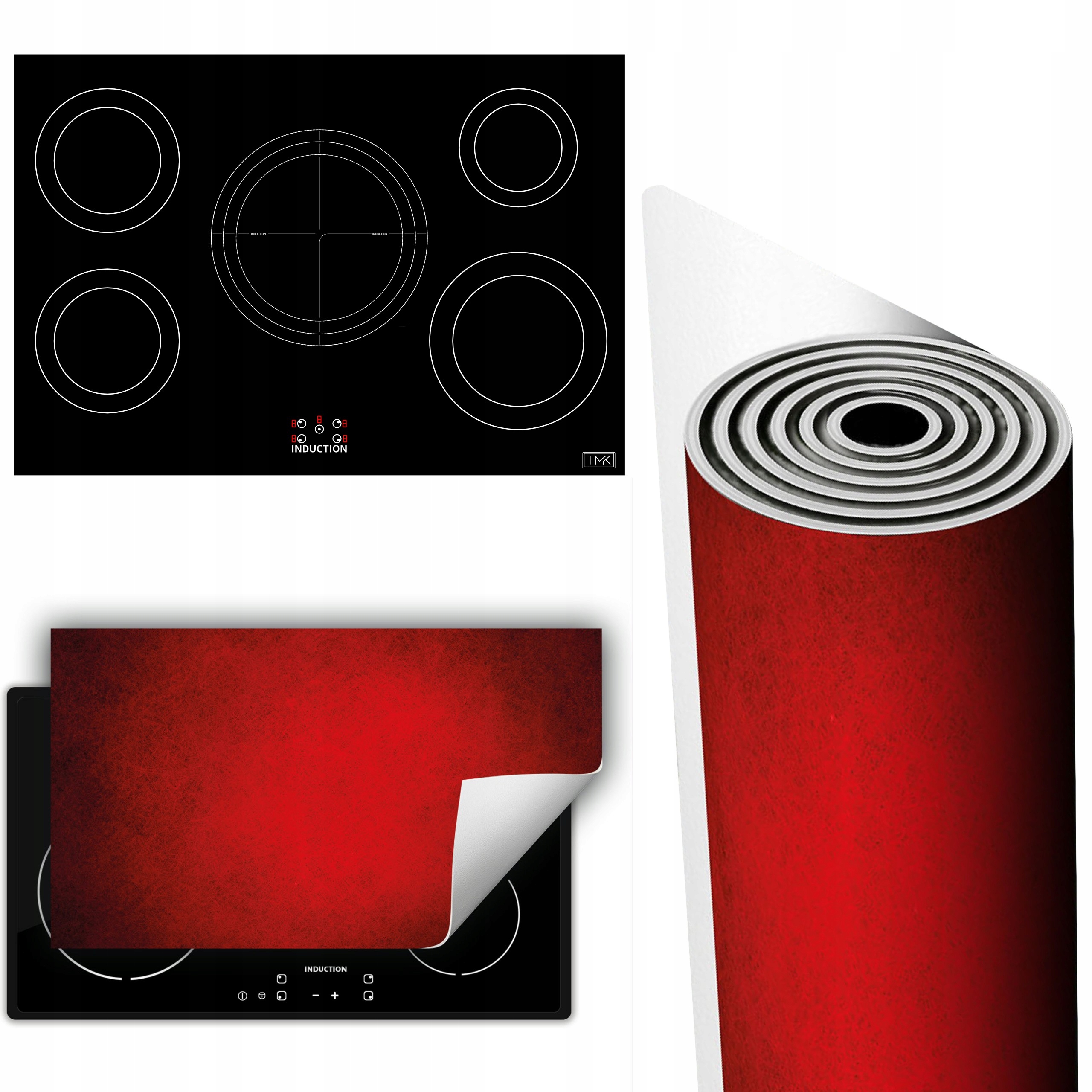 Vinylová Podložka Na Ochranu Kuchyňské Desky 90x52 Červená