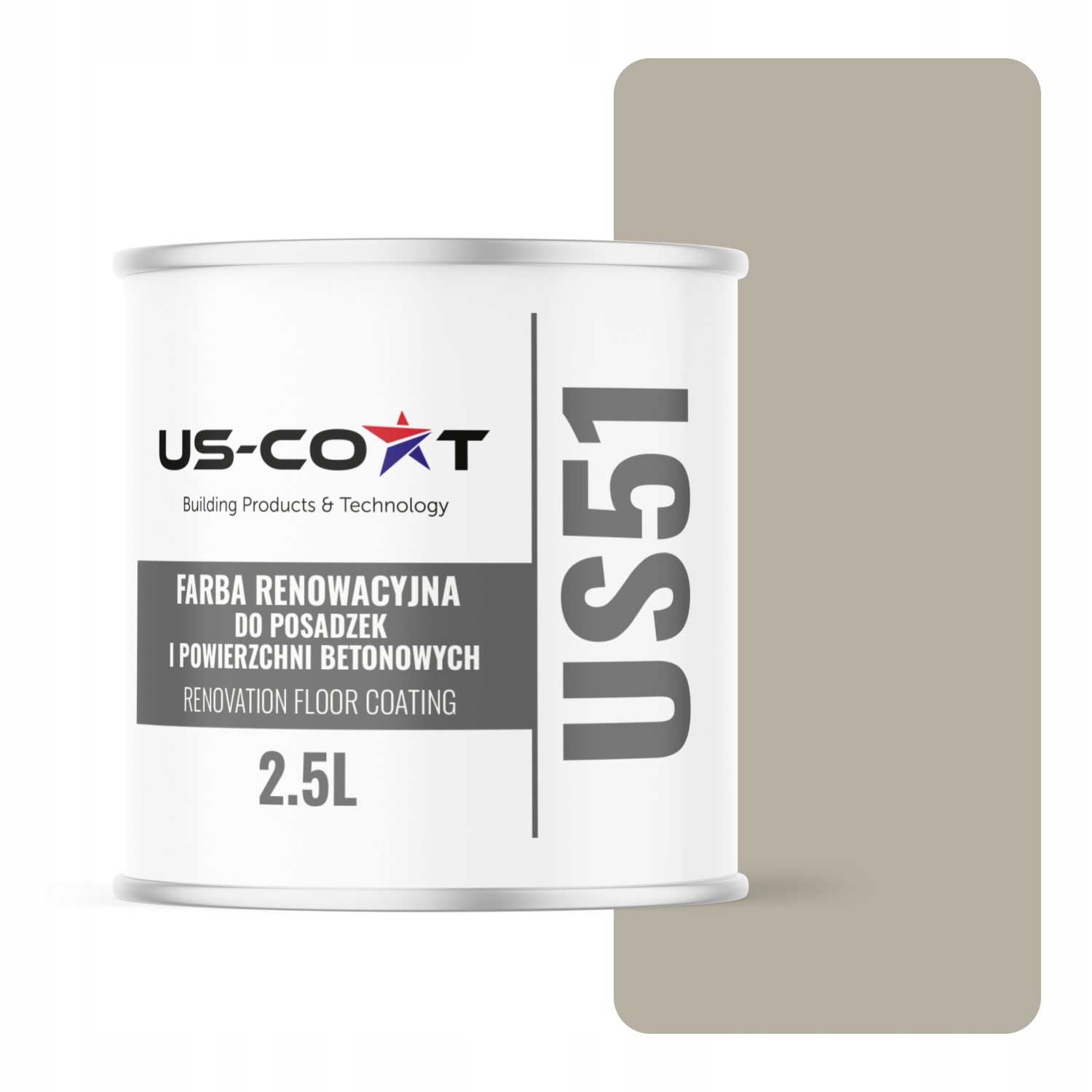 Farba Na Renováciu Betónových Podláh Garáže Šedá Béžová RAL7032 Lesk 2,5 L