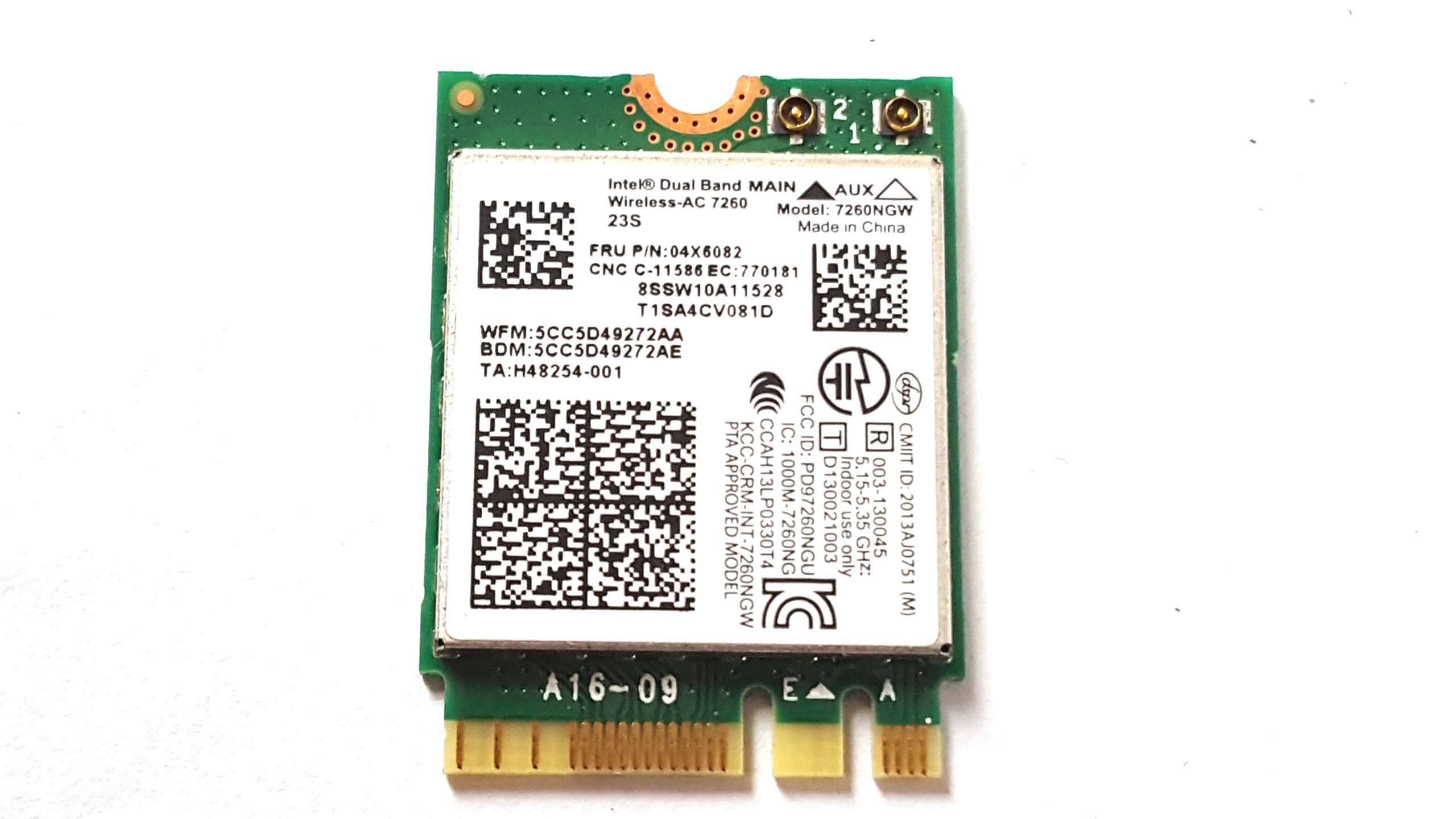 KARTA WIFI INTEL DUAL BAND WIRELESS-AC 7260NGW