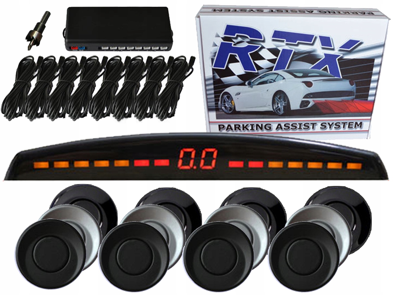 RTX ПЕРЕДНИЕ ЗАДНИЕ ТОНКИЕ СВЕТОДИОДНЫЕ ДАТЧИКИ ПАРКОВКИ ЗАДНЕГО ХОДА