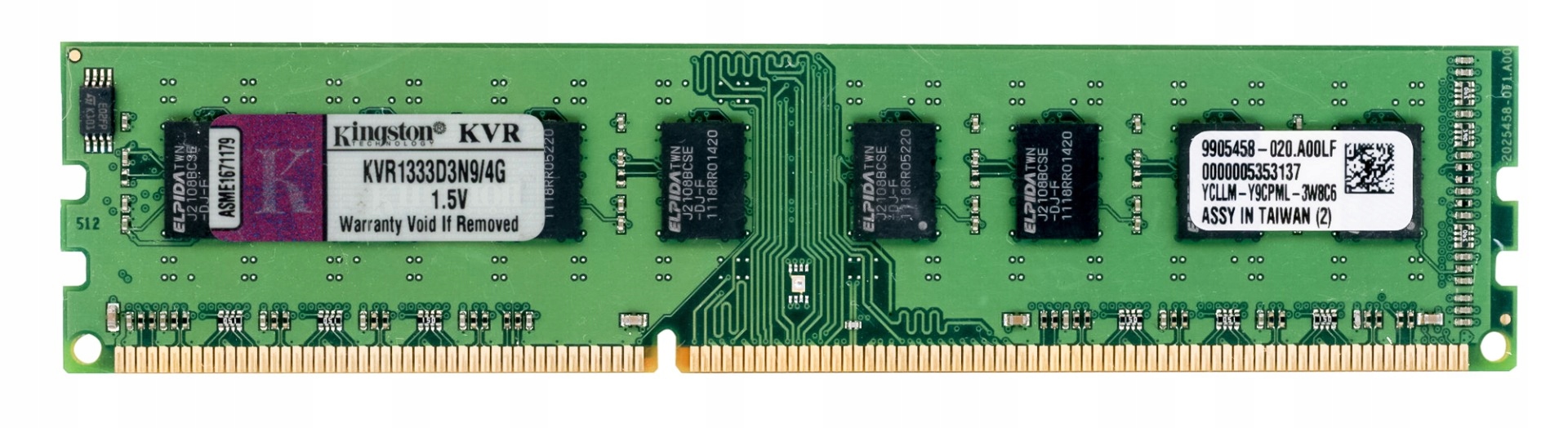 Kingston 4GB DDR3 1333MHz PC3-10600U Non-ecc