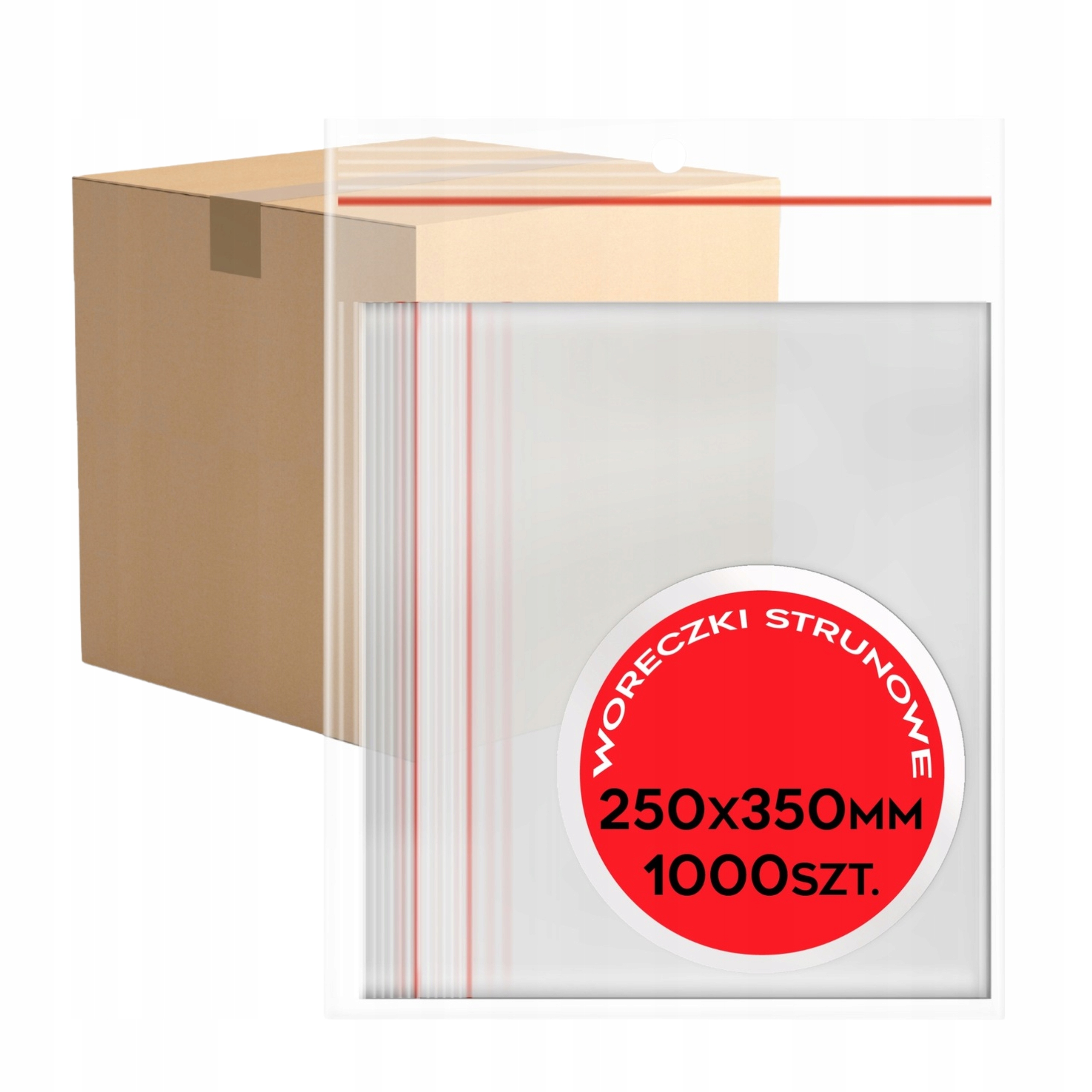 Torebki Woreczki Strunowe 250X350 mm 25/35 Duże A4 1000szt