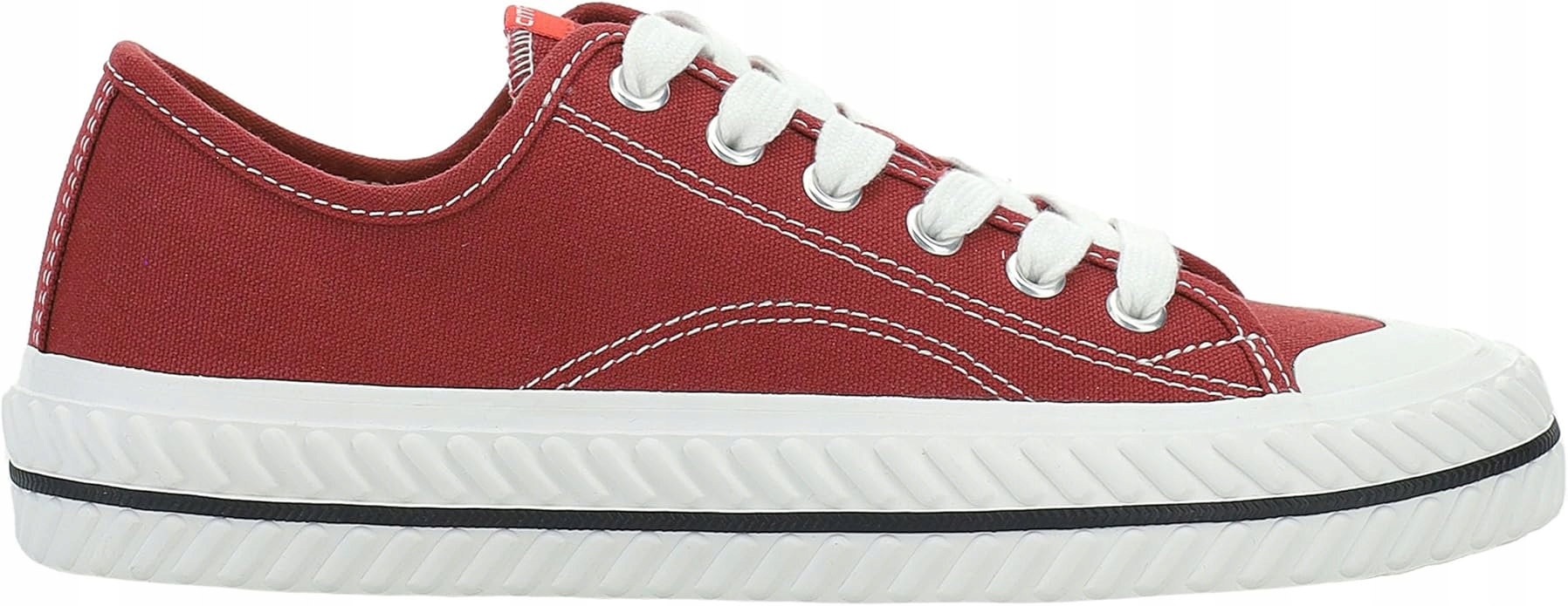 Citroen Červené Dámské Tenisky Z Tkaniny S Bílou Podrážkou 38 J0D