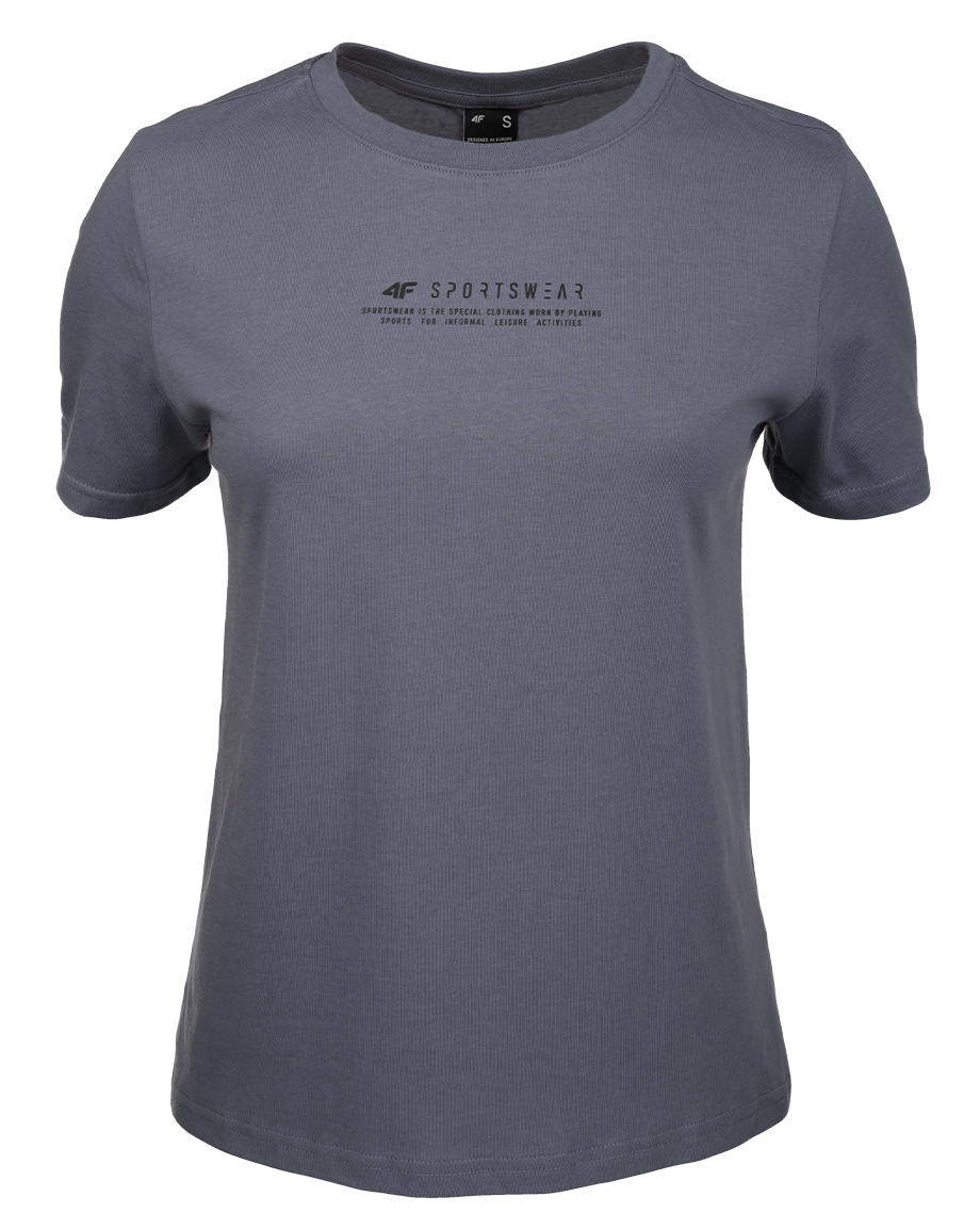 

4F koszulka t-shirt damska bawełna logo roz.L