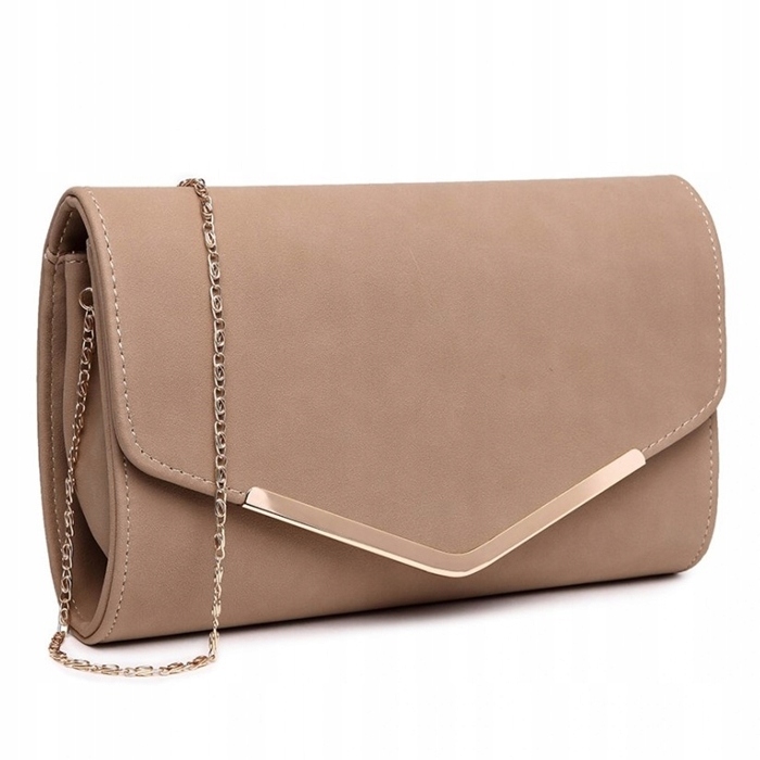 

Zamszowa Torebka Kopertówka na Łańcuszku Lena