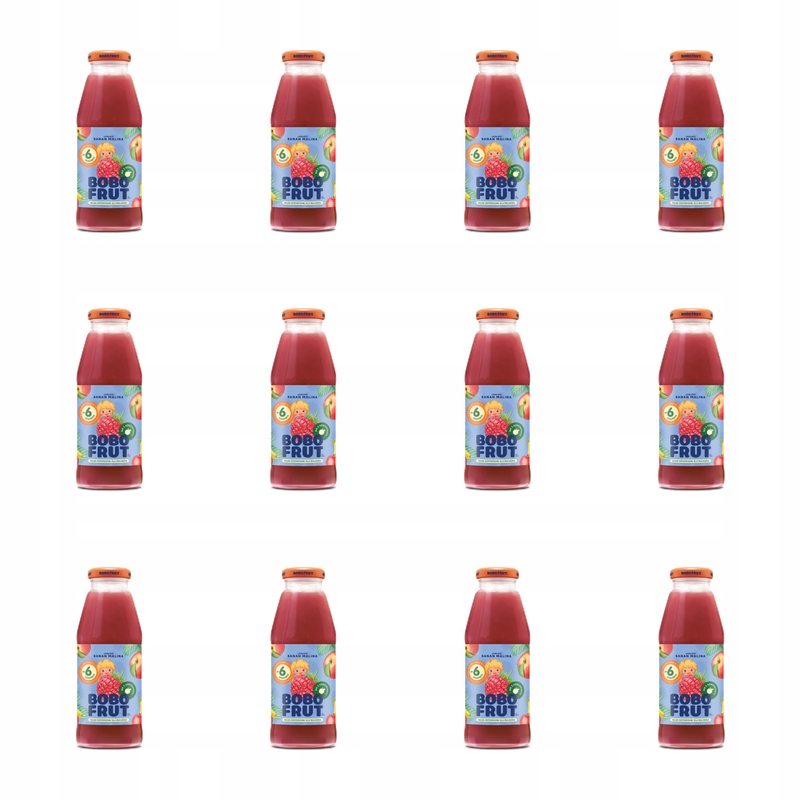 Bobo Frut Nektar Jablko, banán, malina 300 ml po 6. měsíci X12
