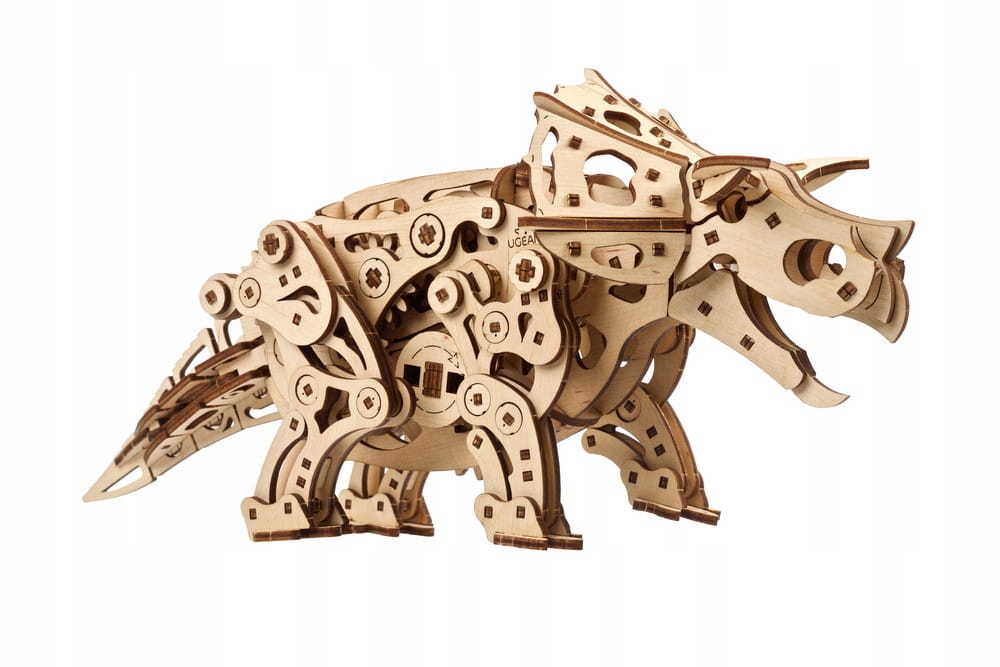 Dinozaur Triceratops Ugears drewniany model 3d gratis próbka kawy 50g Kod producenta 95030039