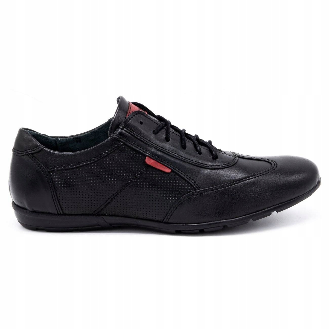 

Buty męskie skórzane casual 7097DT czarne 41