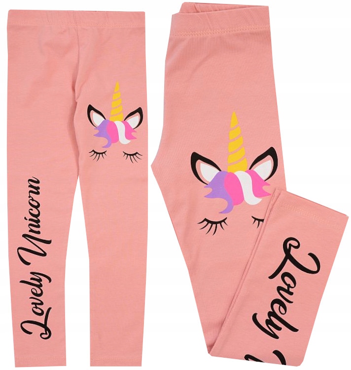 

Getry Legginsy Jednorożec Bawełna róż 128 H002H
