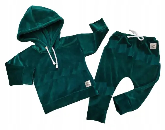 Dres welurowy szmaragdowy rozmiar 68