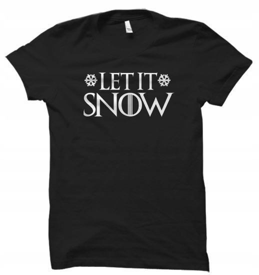 

Let It Snow gra o tron t-shirt koszulka damskaXL