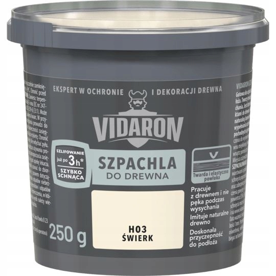 

Szpachla Akrylowa Do Drewna Świerk 250G Vidaron