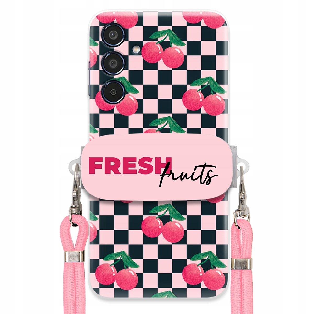 Puzdro pre Samsung M35 5G Crossbody vodítko držiak šachovnice Fresh Fruits