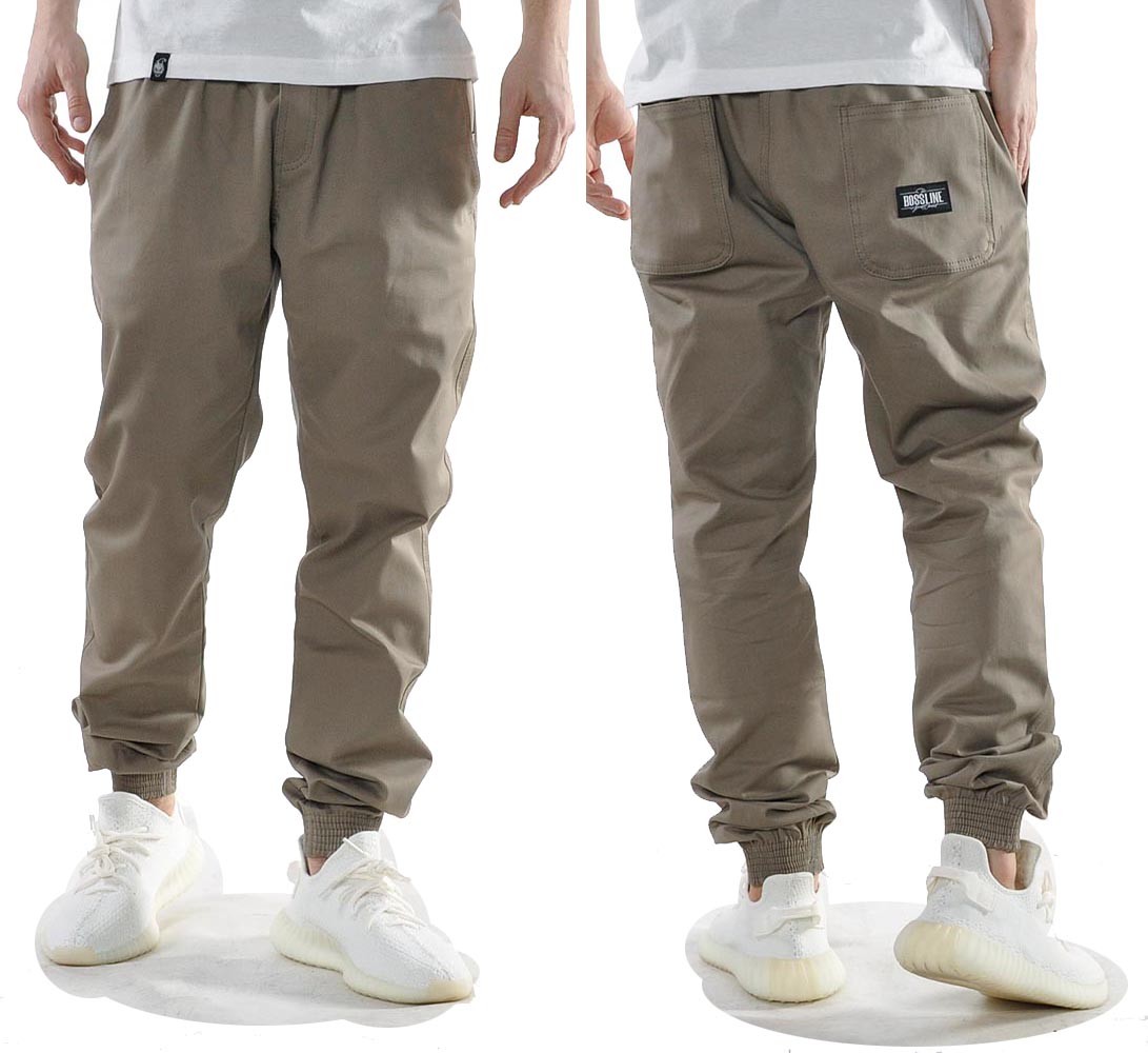 

Spodnie XXL Bossline Casual Jogger beżowe joggery