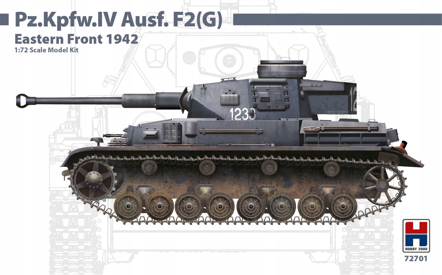 Hobby 2000 72701 1/72 Pz.Kpfw.IV Ausf.F2 (g) východní fronta 1942