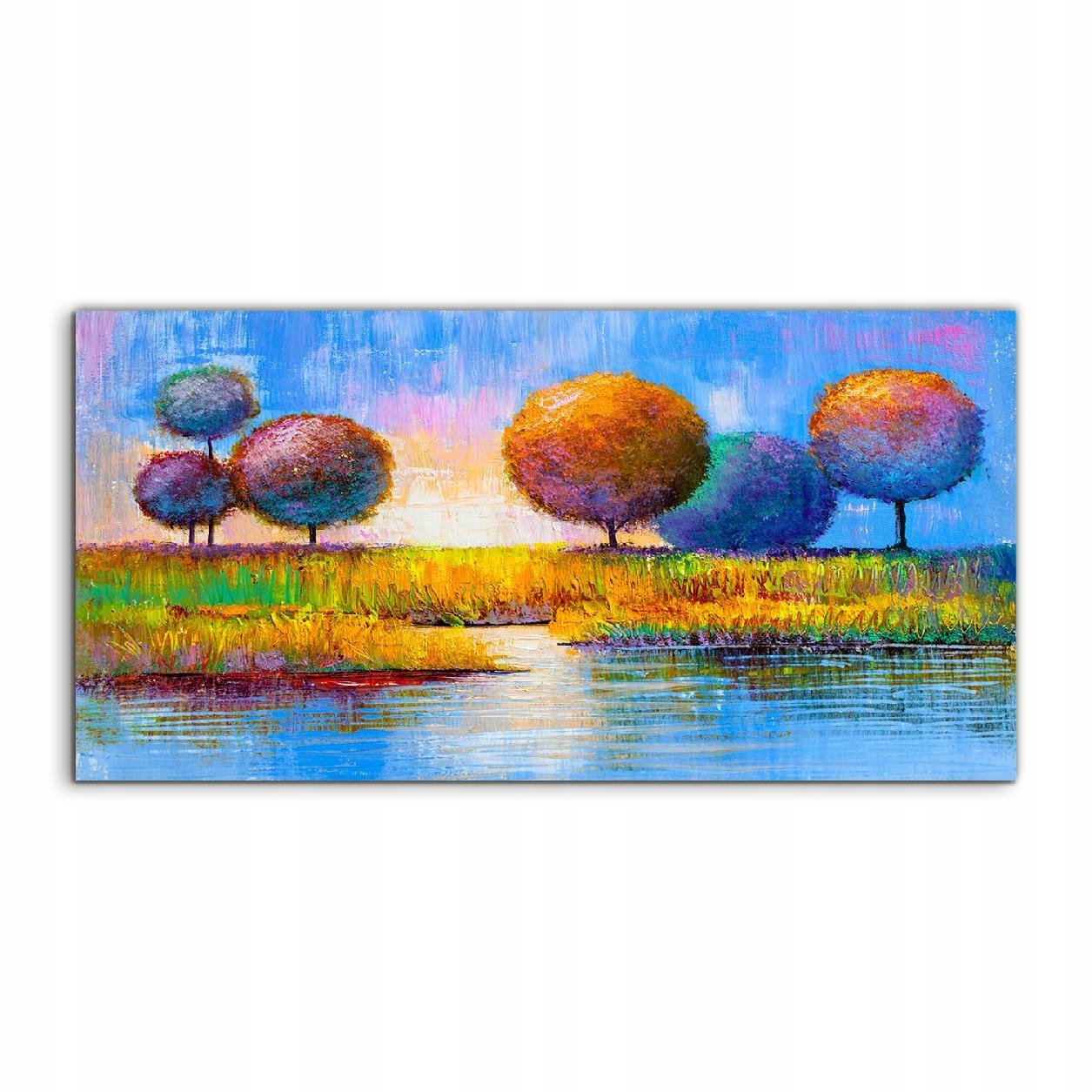 Obraz 140x70 na stenu Leto Rieka Príroda s grafikou