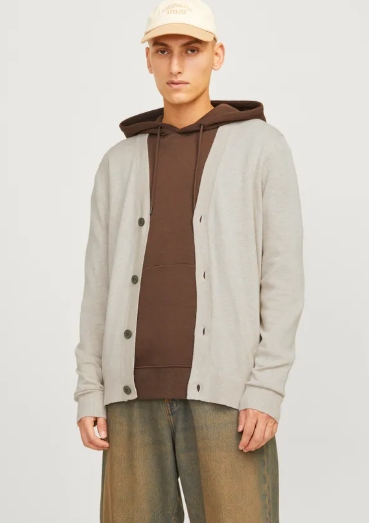 Jack & Jones Pánský Béžový Svetr Přes Hlavu, Velikost L J9B