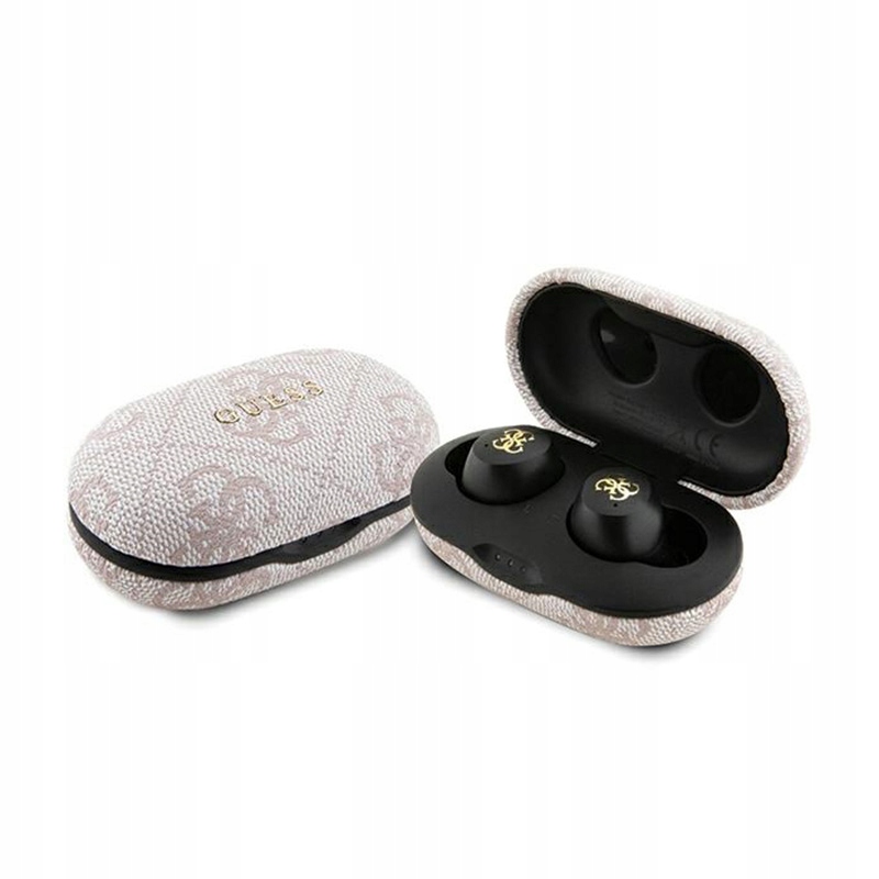 Guess 4G Metal Logo – Bluetooth sluchátka Tws Enc pouzdro (růžové)