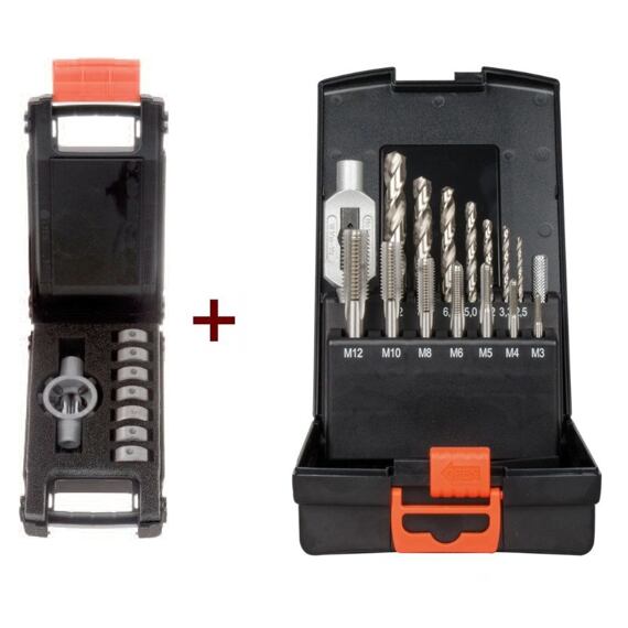 Projahn set strojné závitníky M3-M12 Hss-g s vrtákmi závitové očká M3-M12