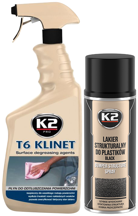 

K2 Lakier Strukturalny Do Plastiku Czarny Klinet