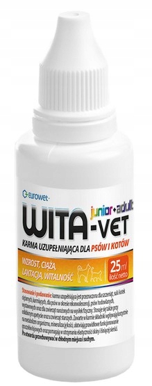 Vitamíny Pro Psa A Kočku Junior Adult Kapky Vita-vet Doplněk 25 ML