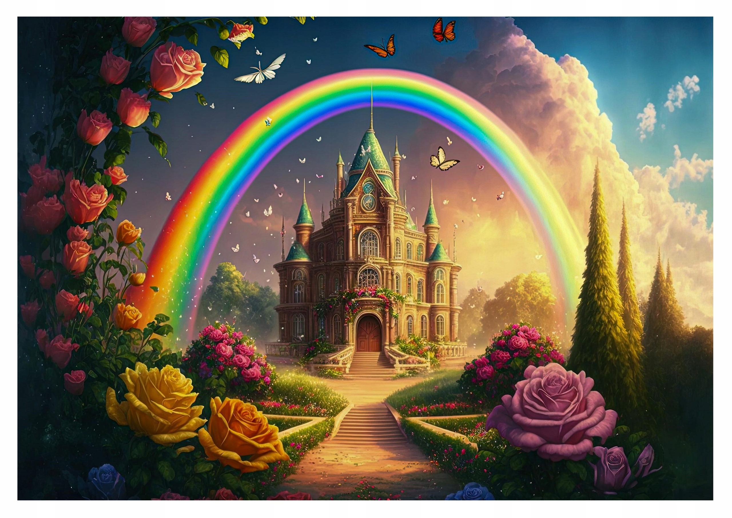 Fototapeta Duha Hrad pro dívku 416x254