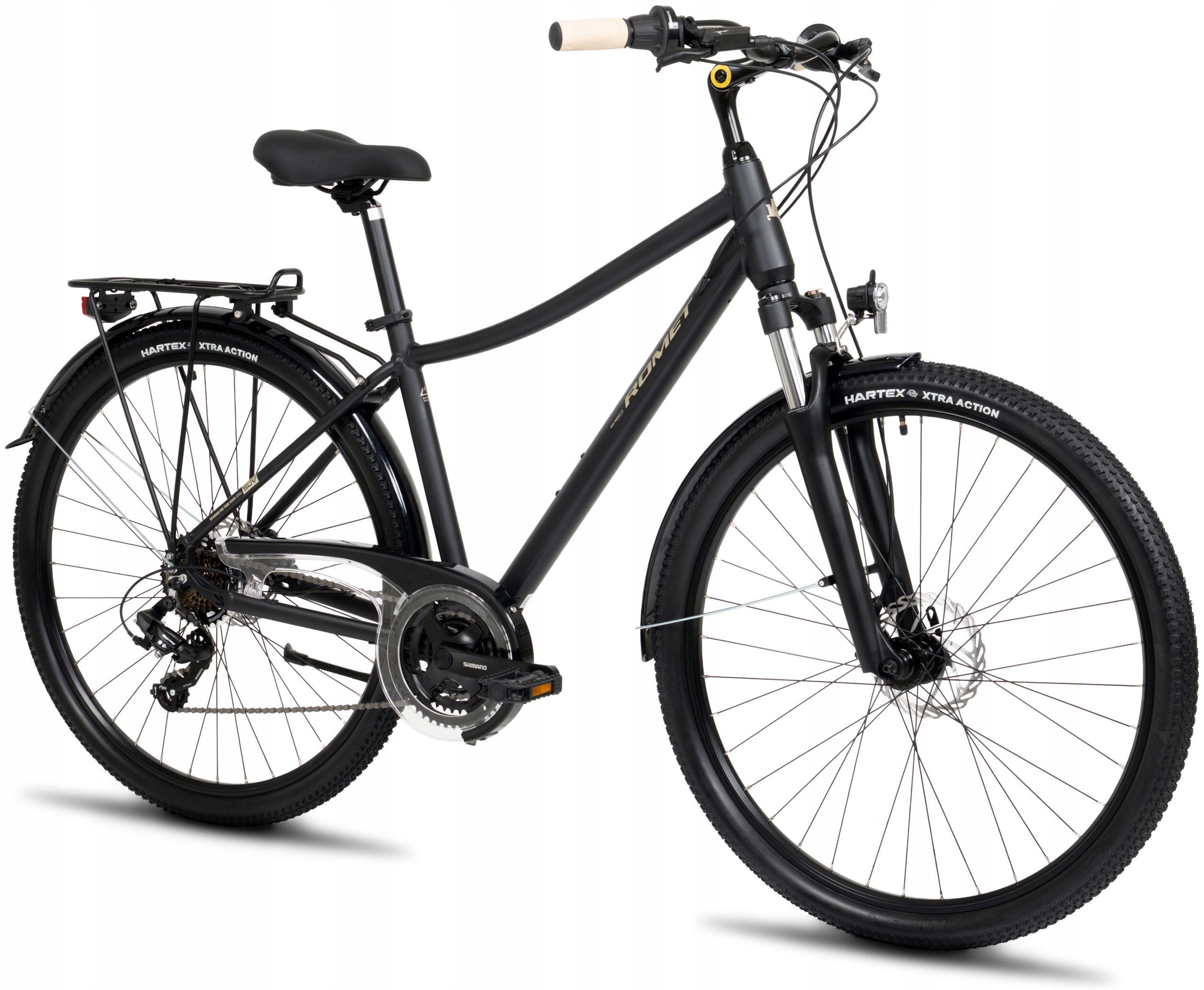 Rower trekkingowy Romet Wagant Suv L Ht A U20 28 cali męski Czarny