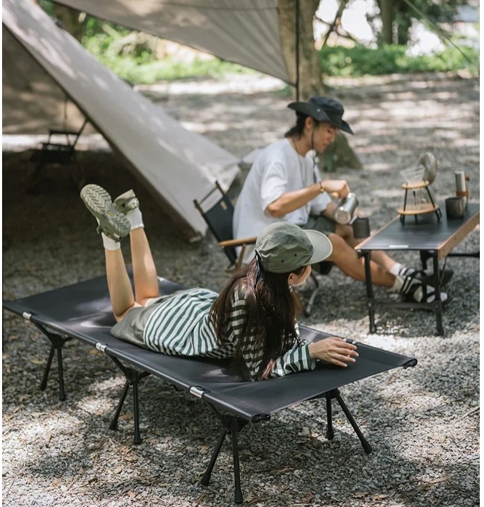 ŁÓŻKO TURYSTYCZNE POLOWE LEŻAK SKŁADANE DUŻE WYGODNE Z TORBĄ - LEKKIE Model Bed_002