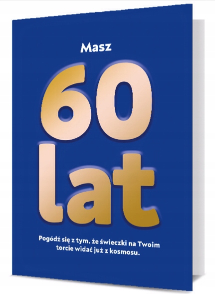 KARTKA NA 60 URODZINY SZEŚĆDZIESIĄTKA MEGA ROZMIAR 48 CM !!