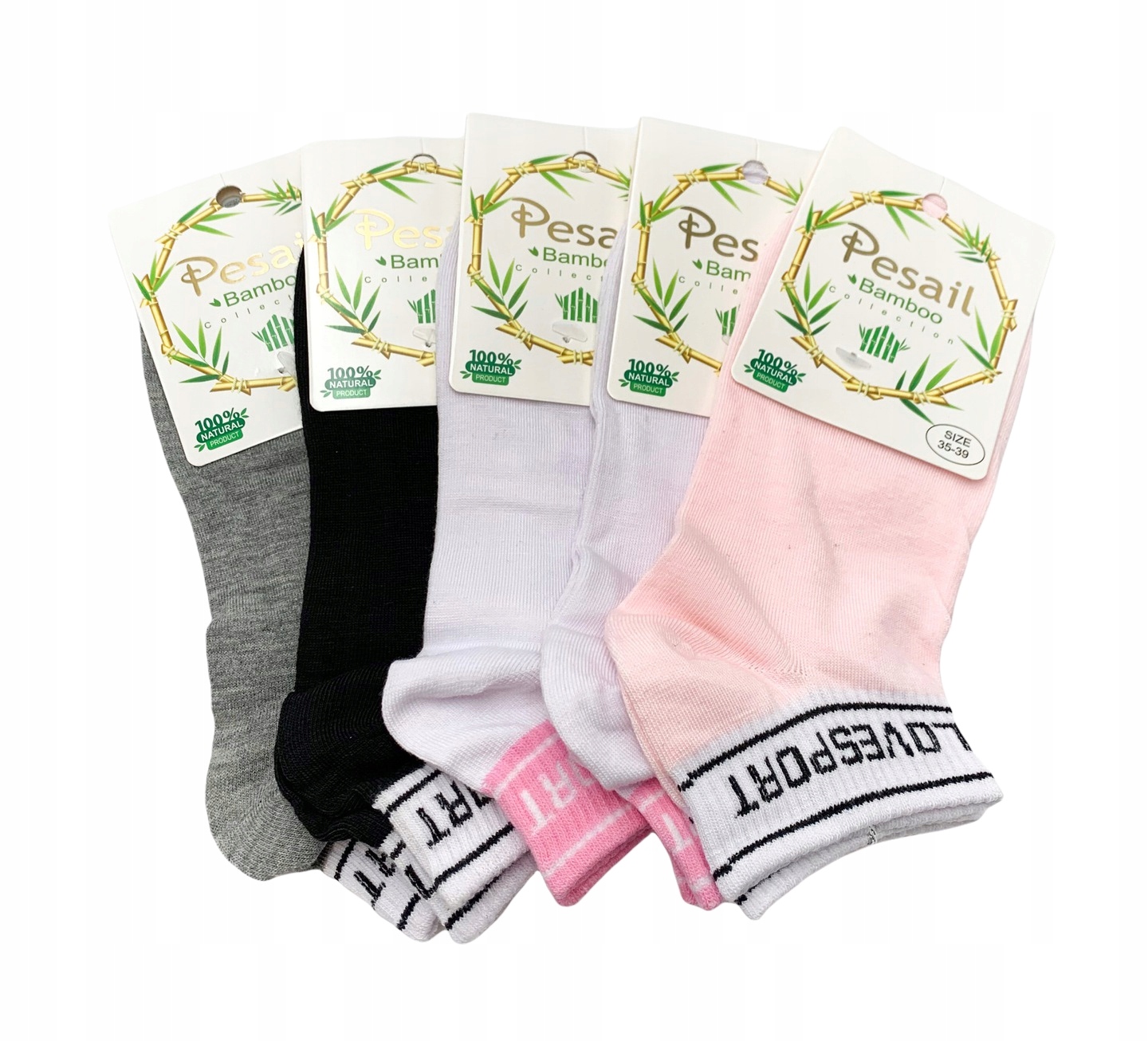 

5x Skarpety Bambusowe Zakostki Damskie Roz 35-39