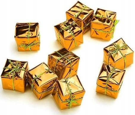 

Prezenciki Ozdobne na Choinkę Złote 2cm 12szt.