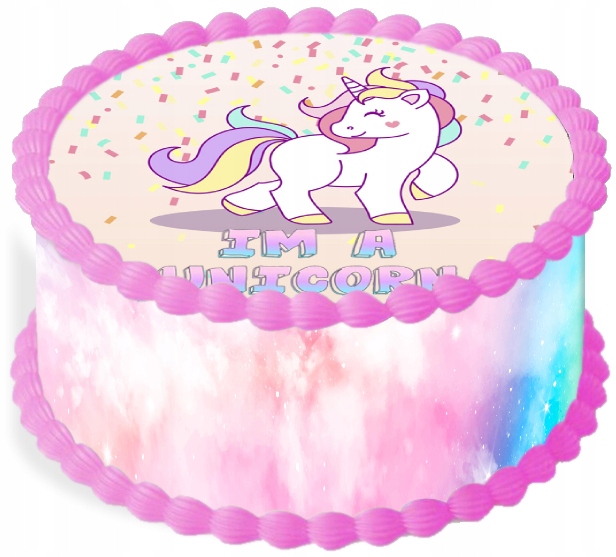 oplatek na dort 29 cm Jednorožec Unicorn Narozeniny